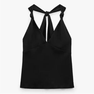 Zara Black V-Neck Camisole Top
